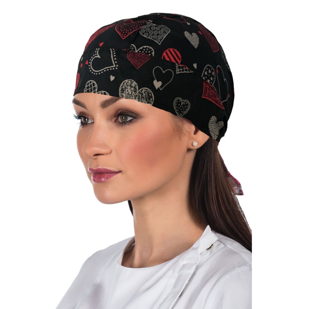 CONF. CAPPELLO Bandana Cuori Nera